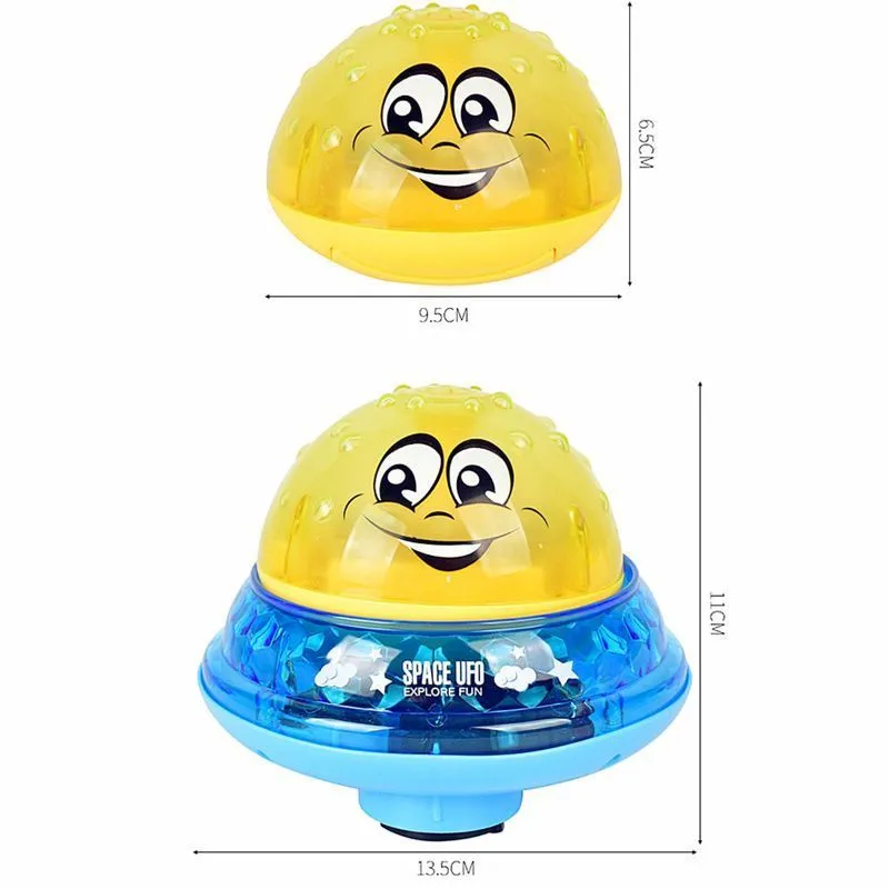 Игрушки для ванны спрей для водного светового музыки вращают шариковые детские игрушки для детского малыша в ванной комнате летняя игра вода 220531