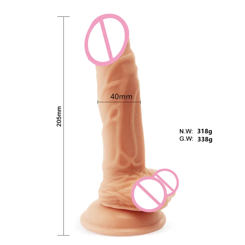8'' Super Huge Realistic Dildos 10 Modes Vibrator + Swing Silocone Penis Dong With Suction Cup G-Spot Masturbation Cock sexy Toys