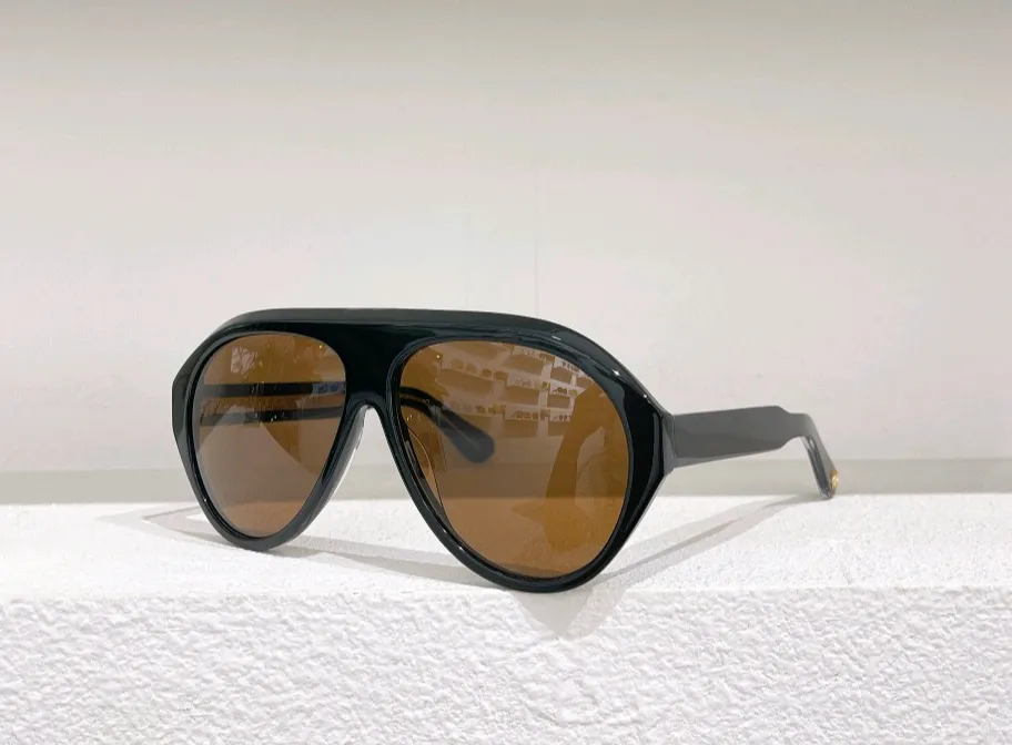 Übergroße Pilot -Sonnenbrille für Frauen Männer schwarze gelbe Linsen Sport Sonnenbrillen UV Eimer mit Box 196z