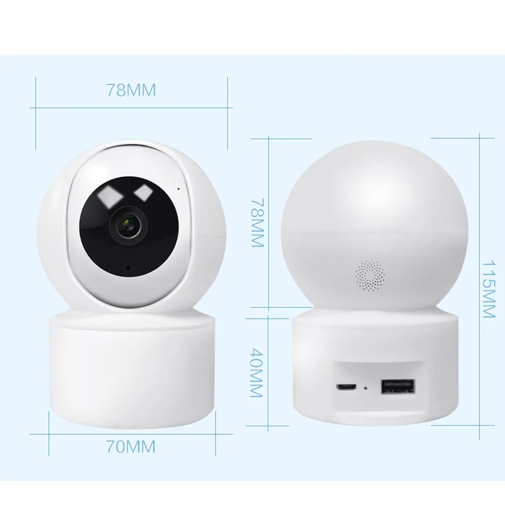 1080p Беспроводная IP -камера в помещении Wi -Fi Home Supiillance Ptz Security Camera Camera AI Audible Alarm Carecam Pro