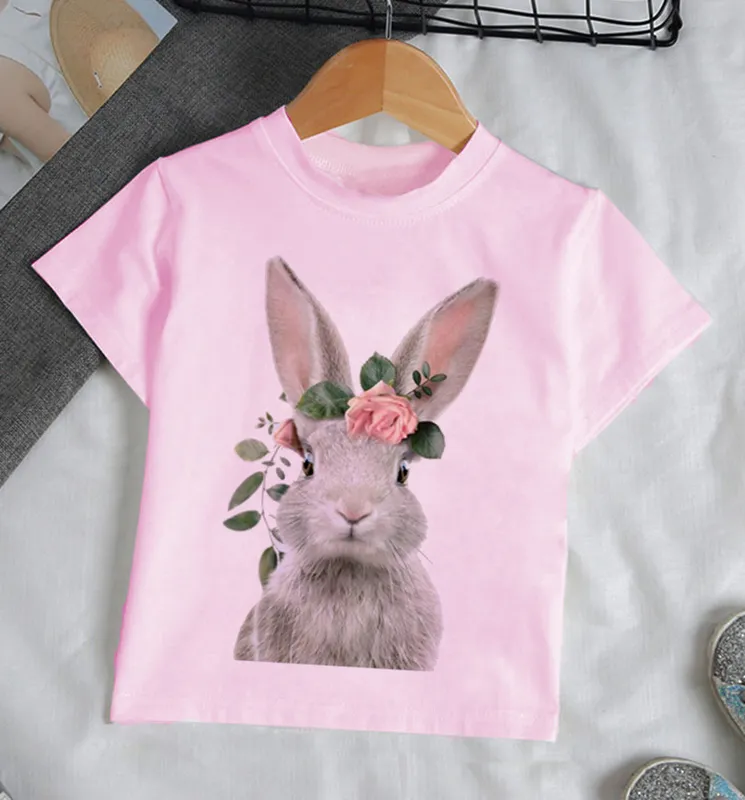 3 Couleur Éléphant Drôle Kawaii Filles Vêtements Streetwear Garçons Chemises Col Rond Bébé Fille Tops Dessin Animé Casual Enfants T-shirt De Mode 220620