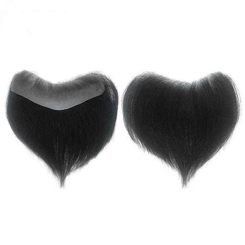 Front Men Toupee 100 Human Hair Piece For Men V Style Front Toupee Wig Remy Hair With Thin Skin Base Natural Hair line Toupee H2239251456