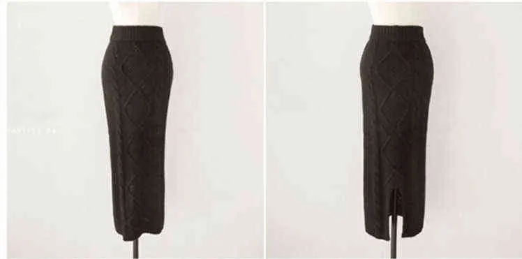 2019 Högkvalitativ Autumn Winter Women Sticked Set Batwing Sleeve Loose Tops Slim Bodycon kjol Kvinnlig tröja Suits T220729