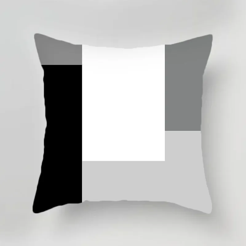 Kuddefodral Nordic Minimalist Geometric Black and White Pillow Case tupplur Multifunktionellt kudde täcker ryggstöd inuti bilkastet 220623