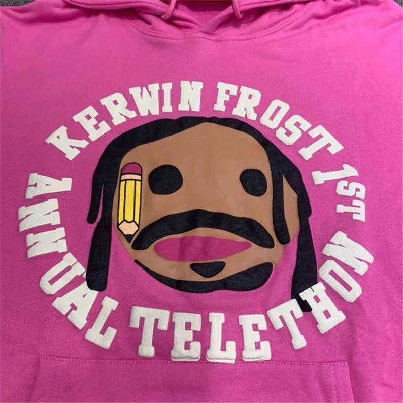 Ağır kumaş pembe cpfm.xyz Frost kapüşonlu 3d köpük baskısı cpfm.xyz kazak kapüşonlu sweatshirts t220802