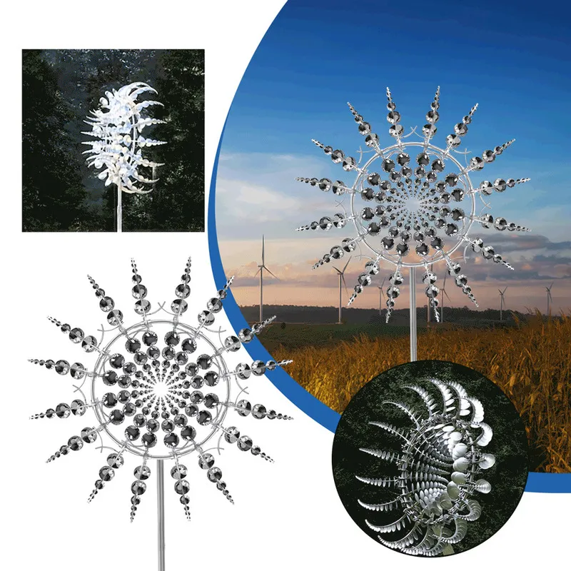 Outdoor Magical Metal Windmill Garden Spinners Collectors Catchers Courtyard Patio Dekoracja trawnika Jardineria Decor 220721