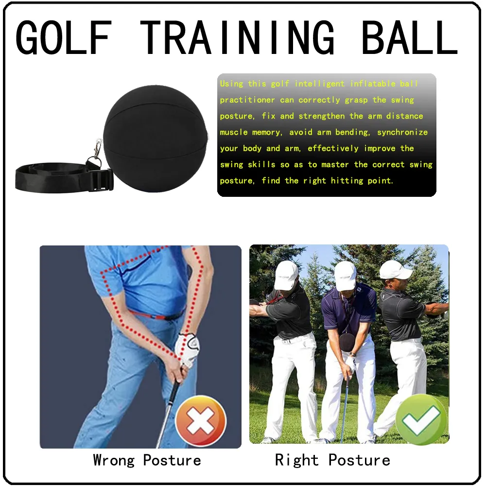 5 Teile/satz Golf Swing-Training Aids Arm Band Swing Trainer Auswirkungen Ball Inflator Haltung Motion Korrektur Praxis liefert