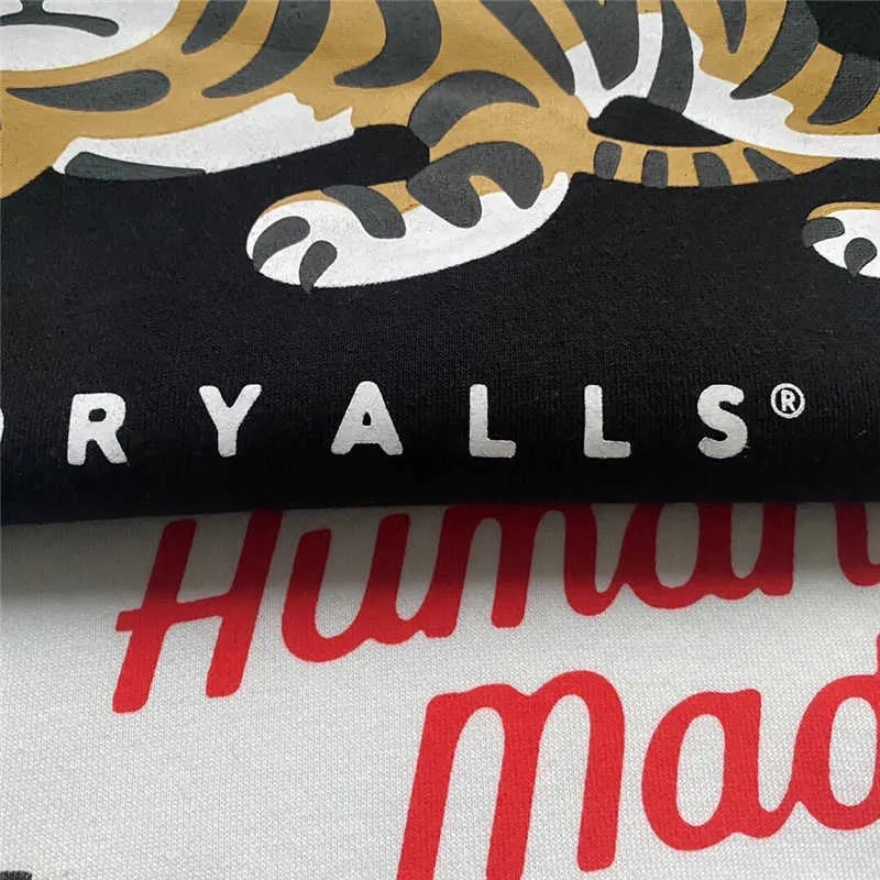 2021fw Human Made Tiger Hoodie Мужчины Женщины Лучшее качество Мультфильм Графический принт Human Made Толстовки с капюшоном Пуловеры 0811