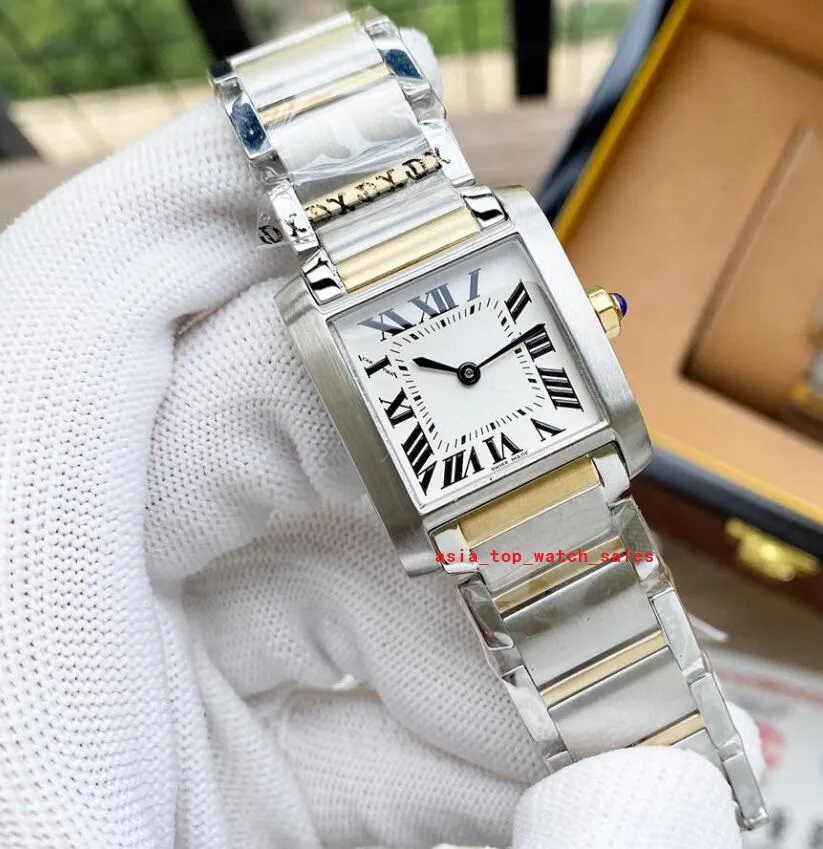 Topselling clássico 3 estilos 18K ouro mulher relógios de pulso vidro safira 20mm x 25mm 25mm x 30mm borda VK movimento de quartzo de alta qualidade 333H