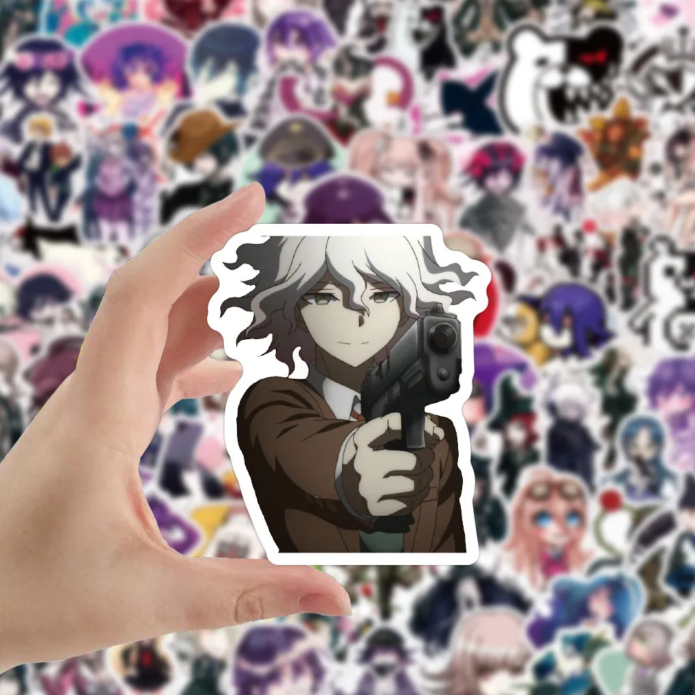 Adesivo impermeabile 50/100 pezzi Adesivi anime Danganronpa bagagli Laptop Chitarra Custodia telefono Auto Moto Graffiti Decalcomanie in vinile Adesivo Bomba Adesivi auto