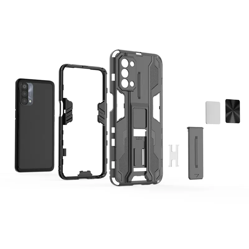 Magnetic Kickstand TPU Bumper Armor Shockproof Cases For OnePlus Nord N200 5G Lens Protection Hard PC Back Cover Coque Fundas