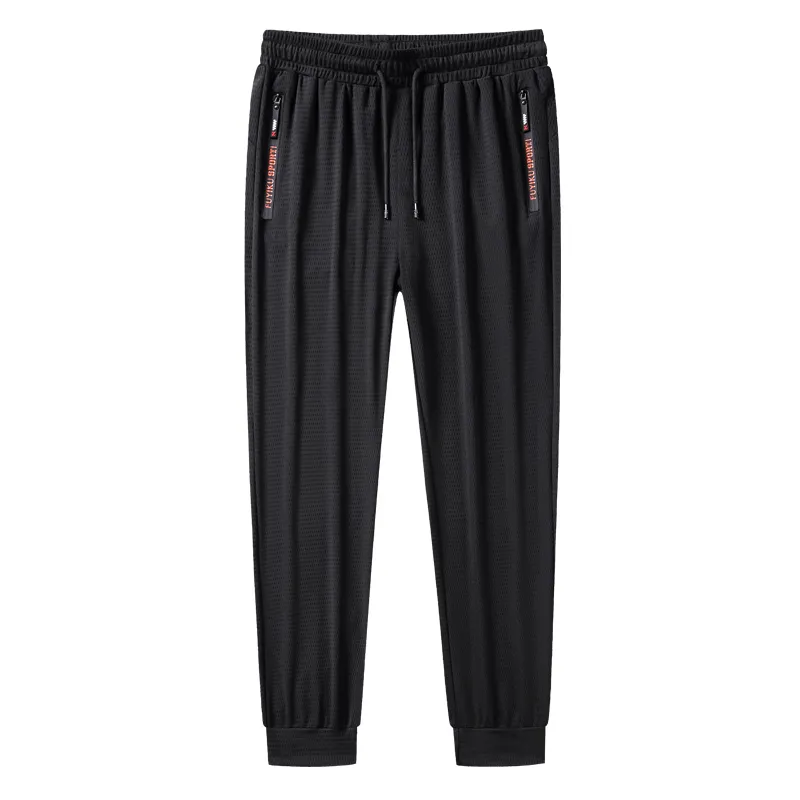 زائد الحجم 9xl 8xl 7xl الصيف تنفس sweatpants الرجال بارد سريع جاف الرجال السراويل الحرير الجليد جودة عالية الفضفاضة السراويل الذكور 220330