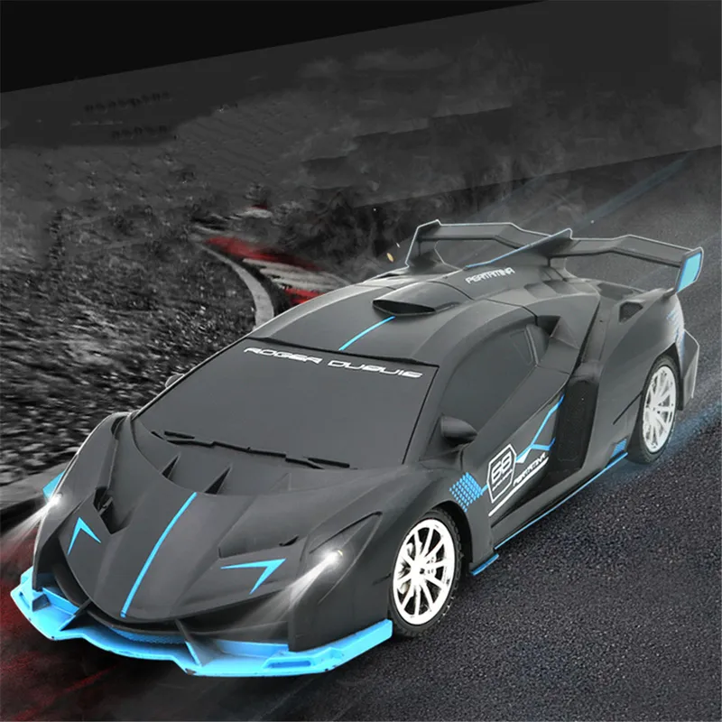 1x18 4 canaux RC avec lumière LED 2.4G R télécommande sport haute vitesse dérive voiture garçons jouets pour enfants 30M 220628