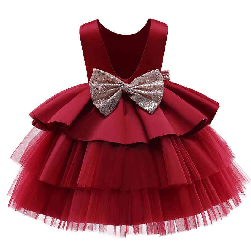 1 Jahre alte Mädchen Kleid für Neugeborene Mädchen Kleidung Big Bowknot Formale Baby Mädchen Geburtstagsfeier Kleid Kleid Kleider G4911800