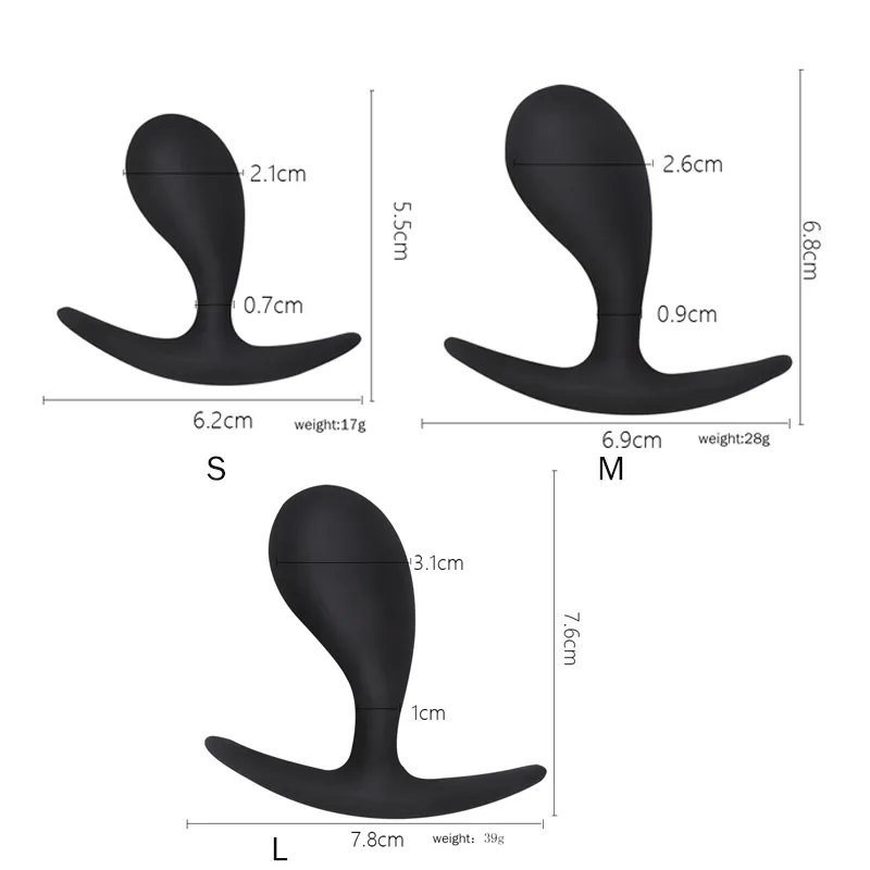 Massage Petit Silicone G Spot Butt Plug Prostate Masseur 3 Tailles Anal Sex Toys pour Débutants Hommes et Femmes Sex Shop Buttplug Jouet Érotique