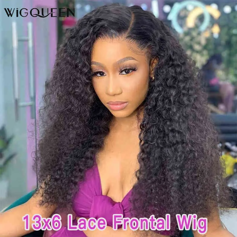 X HD Lace Brontal Wig Wave Deep Wave X الأمامية للنساء للشعر البشري مجعد البرازيلي الكثافة 220606