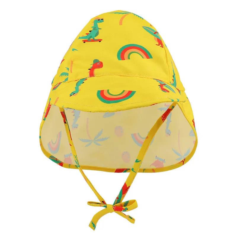 Topi Pantai Pelindung UV Anakanak Panama Cetakan Topi Anak Lakilaki Perempuan Bayi Topi Matahari Musim Panas Uniseks Baru 220611