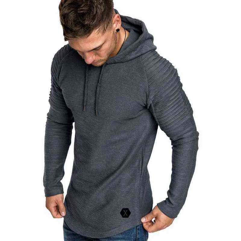 Mode Heren Truien Mannen Effen Kleur Pull Slim À Capuche Heren Hoodie Hip Hop Hoodies Sportkleding Trainingspak L220801