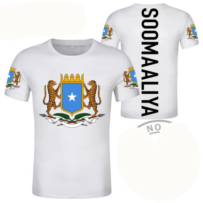 SOMALIE t-shirt bricolage gratuit personnalisé p o nom numéro som T-shirt nation drapeau soomaaliya république fédérale somali imprimer texte vêtements 220616