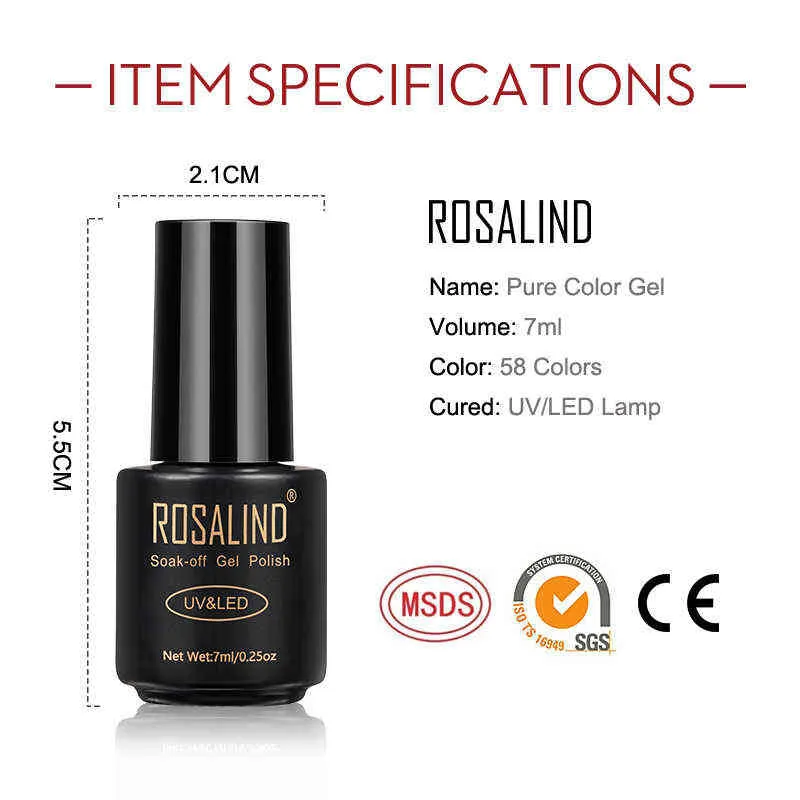 Nail Gel Toy Rosalind Polish Glitter Series Vernis Tout pour Manucure Soak Off Uv Lamp s Art Semi Permanent 0328