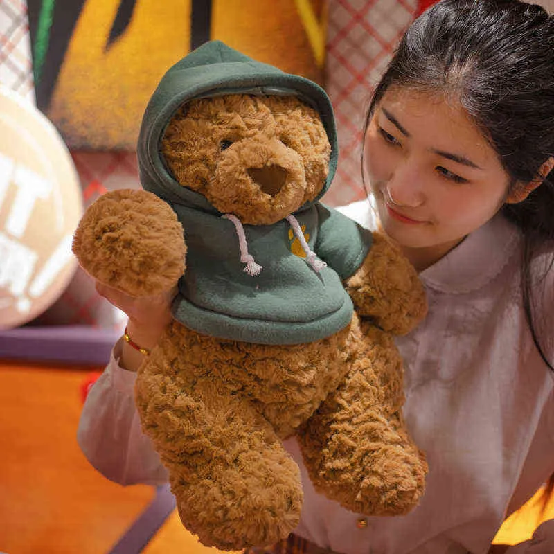 Wysokiej jakości cm piękny misy niedźwiedzia przytulanie się noszenie miękkie zabawki miłośnicy dziewcząt urodzinowy prezent J220704
