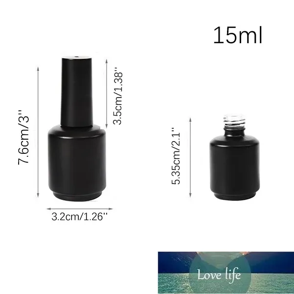 15ml Empty Nail Polish Glass Bottles With Soft Brush Cap For Nail Art Sample Refillable Nail Polish Bottles