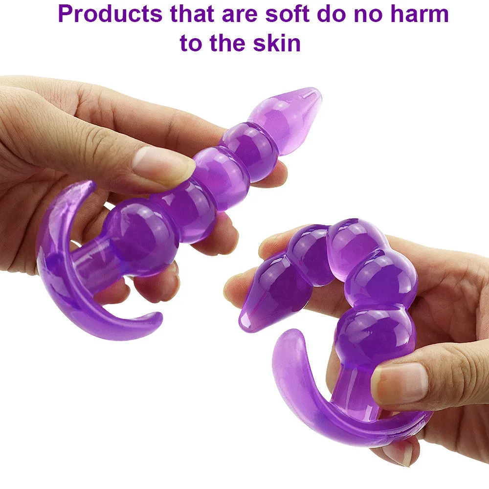 Vetiry Analline perline gelatine culo G-punto G-Spot Massager Silicone Adult Toys Sexy for Woman Men Gay Erotic Products