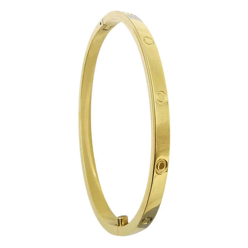 Kajia – bracelet de couple version étroite, six générations, en acier titane, or Rose 18 carats, 287G