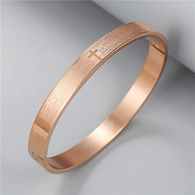 New Popular Roman Numerals Open Bangle Stainless Steel Bracelets for Men Women Couples Gift257u