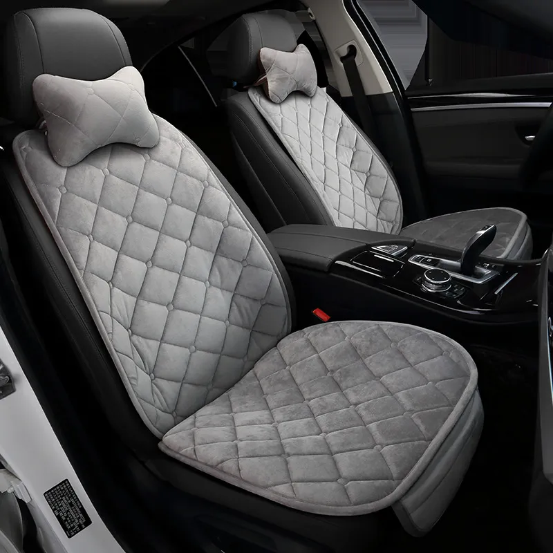 Универсальный автомобильный набор накладки сиденья набор для зимней защиты подголовника водителя передняя задняя подушка крышки интерьера