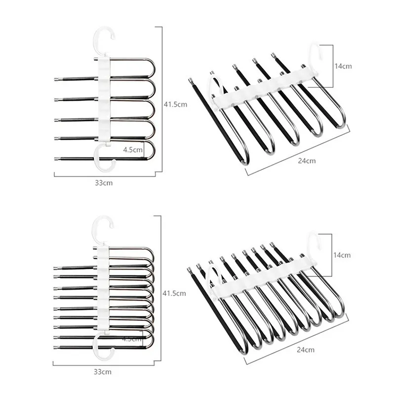 Cabide de calças multifuncionais para organizador de armário de rack de roupas, calça ajustável, cabide do guarda -roupa de guarda -roupa de armazenamento 220815