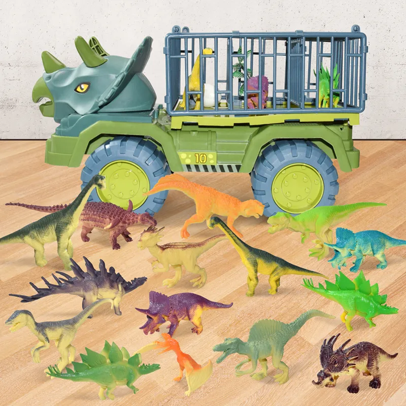 Bambini Dinosaur Transport Car Toy Oversize Riers inerziali Camion Tirare indietro Veicolo con regalo bambini Ragazzo 220608