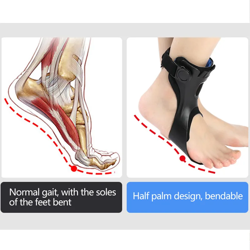 Upuść stopę ortozę ortozę AFOS Wsparcie kostki z wygodną nadmuchiwaną poduszką powietrzną dla hemiplegia Stroke Shoes Walking 220618