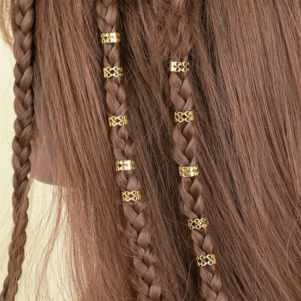 10 szt./Zestaw Vintage w stylu etnicznym do włosów dla kobiet dziewczęta moda spiralna pierścień do włosów akcesoria do włosów brudne warkocze