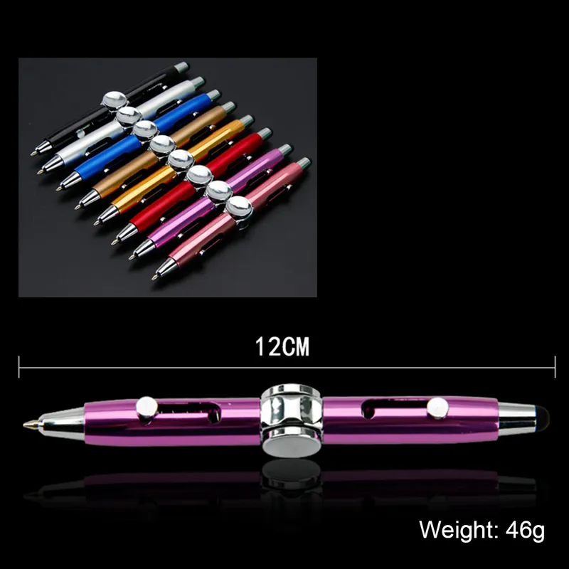 Fidget Pen Spinner Toy EDC Anti Stress Relief Metal Shell Removable Ballpoint for Student Kids Adult Portable Toys 220708