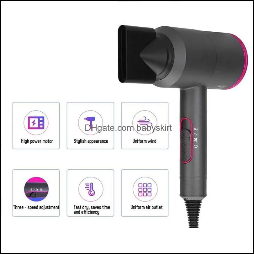 DS hårtorkar Care Styling Tools Products Winter Dryer Negative Lonic Hammer Blower Electric Professional Cold Wind hårtork Temper8962975