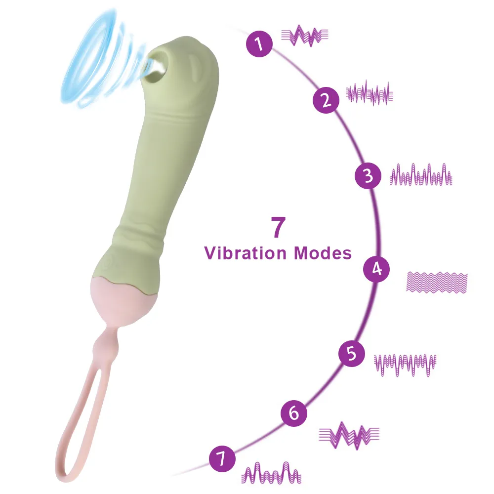 G-spotmassage klitorisnippel suger sucker vibrator vuxna produkter sexiga leksaker för kvinnor silikon 7 lägen vagina stimulator