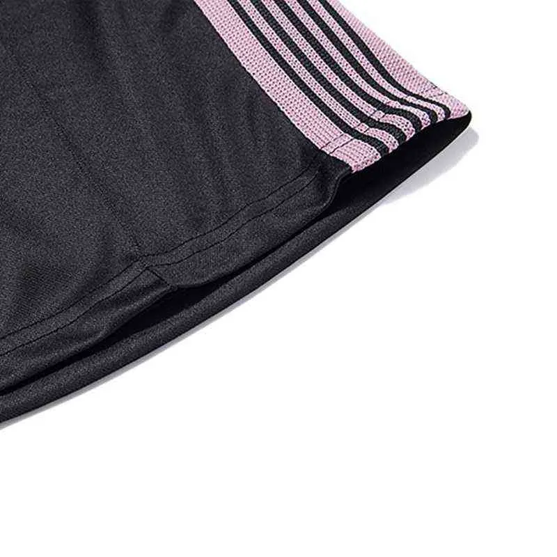 Shorts masculinos preto agulhas shorts homens mulheres de alta qualidade rosa roxo bordado bordado listrado awge agulhas shorts ligeiramente soltos T220825