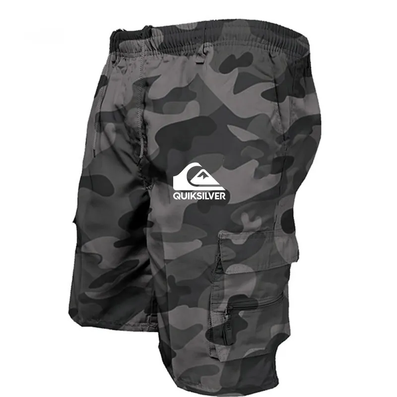 Sommar Herr Cargo Shorts Mode Casual Ridbyxor med flera fickor Homme Loose Boardshorts Herrbyxor 220715