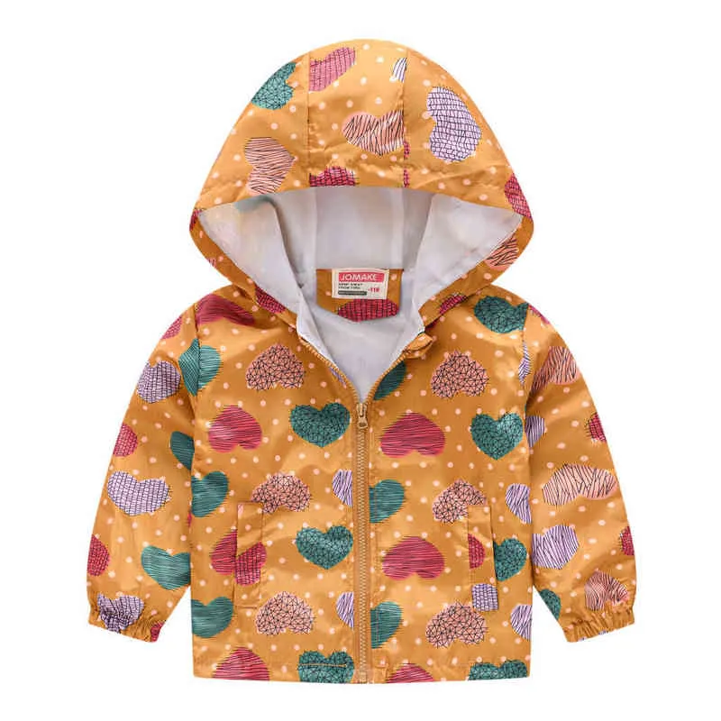 Toddler Bébés Filles Veste Automne Dessin Animé Fleur Lion Chat Coupe-Vent Pour Fille Enfants Active Hoodies Sweat Pour 1-6 Ans J220718