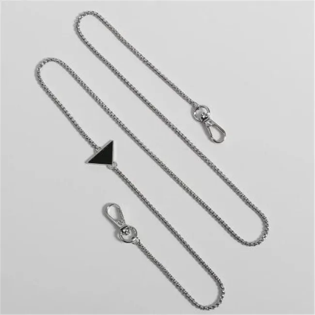 Collier de chaîne de liaison métallique Triangle Collier Lanyard Lanyard Chaînes anti-pertes pour support de lunettes de soleil Accessori266