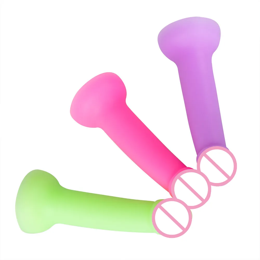 Silicone Luminous Anal Plug Dildo Butt sexy Toys For Women /Men Jelly Glow Dildos Masturbators Vaginal Adults Shop