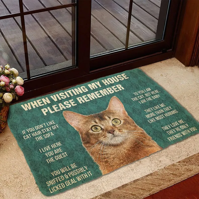 CLOOCL Vänligen kom ihåg Beagles Dog House Rules Custom Doormat Decor 3D Print Animal Floor Door Mat Nonslip Drop 2206072224613