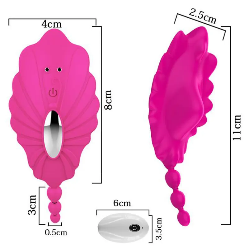 음핵 자극기 진동기 10 모드 원격 제어 웨어러블 나비 보이지 않는 팬티 진동 달걀 섹시한 장난감