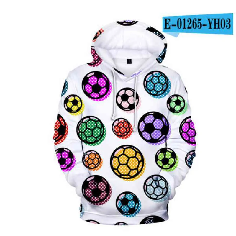 Football Football impression 3d surdimensionné femmes/hommes sweat à capuche garçon/fille Streetwear Hip Hop pull à capuche veste survêtement homme