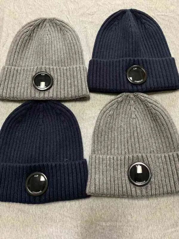 Beanie Kafatası Kapakları Top Caps Klasik Kış Şapkası Şeritli Örgü Objektif Beanie Compass C T220823193O