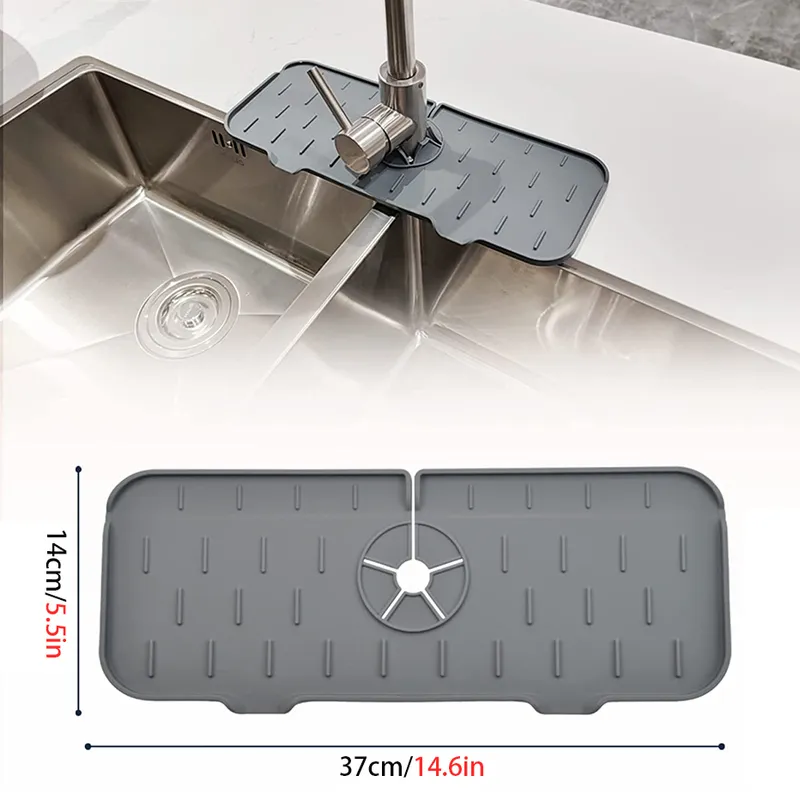Küchenarmatur Absorptionsmatte Spüle Splash Guard Silikonfänger Arbeitsplattenschutz für Badezimmergeräte 220809