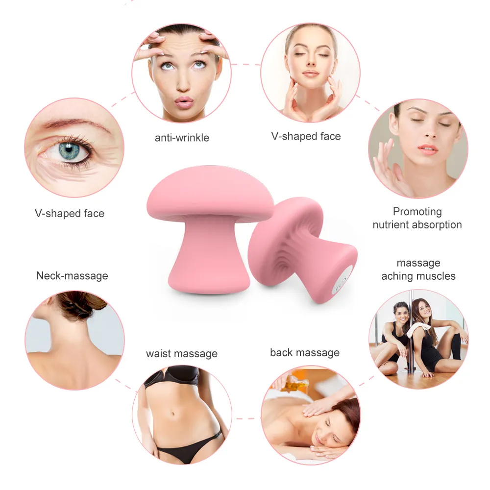 Multifunctional Mushroom Vibrator Vagina Breast Body Face Massager sexy Toys for Adults Men Women Nipple Clitoris Stimulator