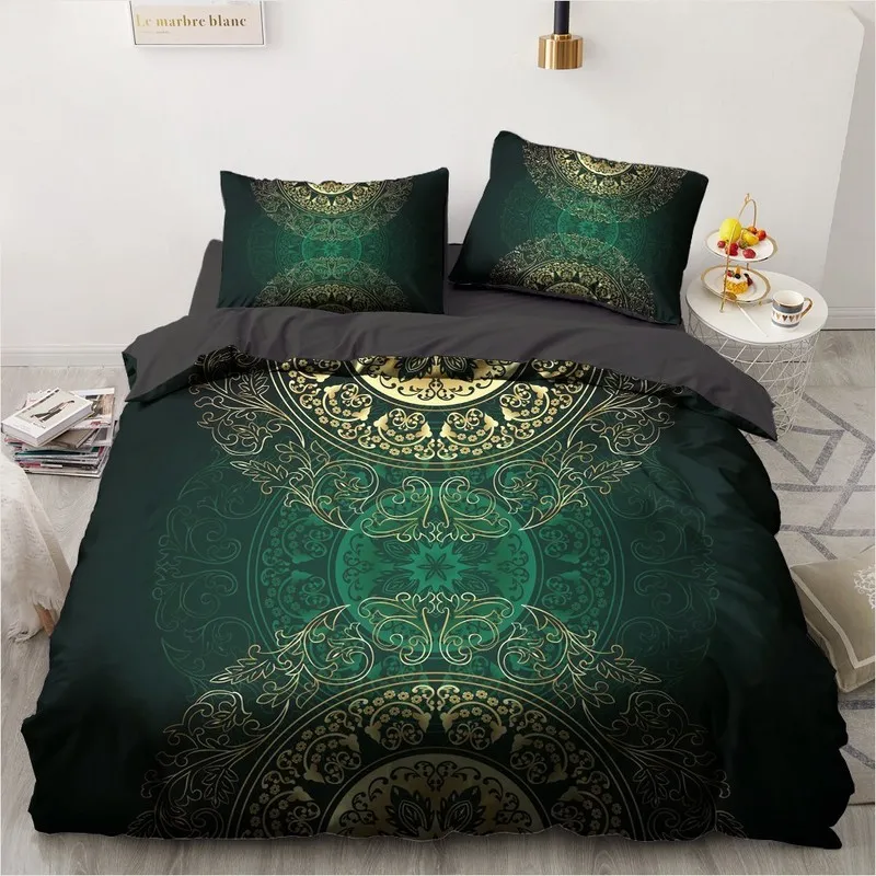 3D Black Design Custom Comforter Case Cevet Coald Cover Coverd Set Set Pillow Case Shams King Queen Double Single Home Textile 220429