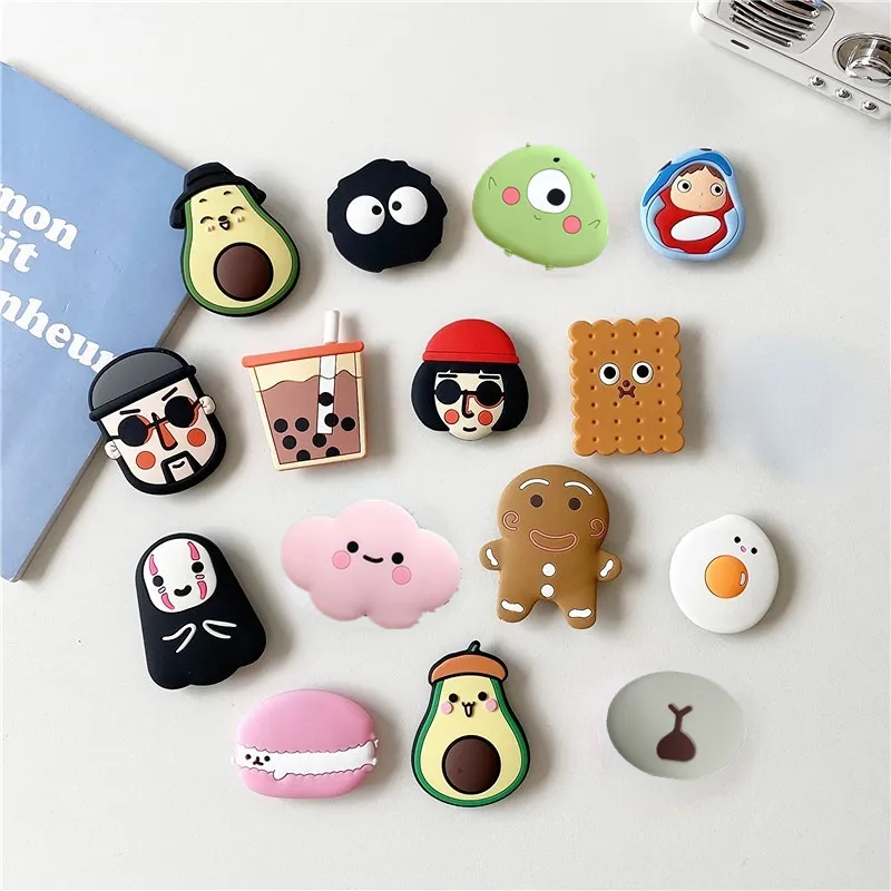 Luxury Cute Cartoon Cellphone Socket Ring Phone Holder For IPhone MobilePhone Accessories Stand Holder Car Mount